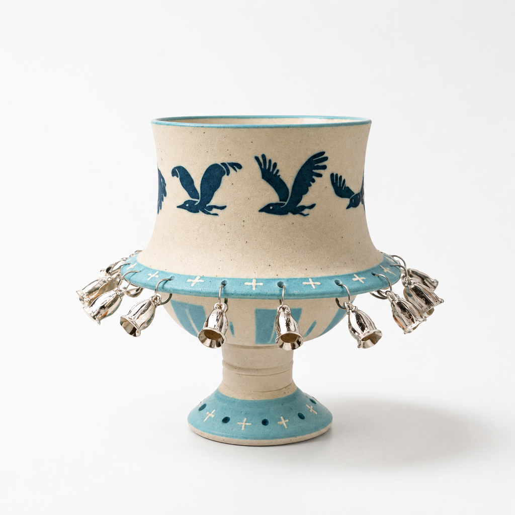Flying Bird – Handcrafted Ceramic Spinner Goblet