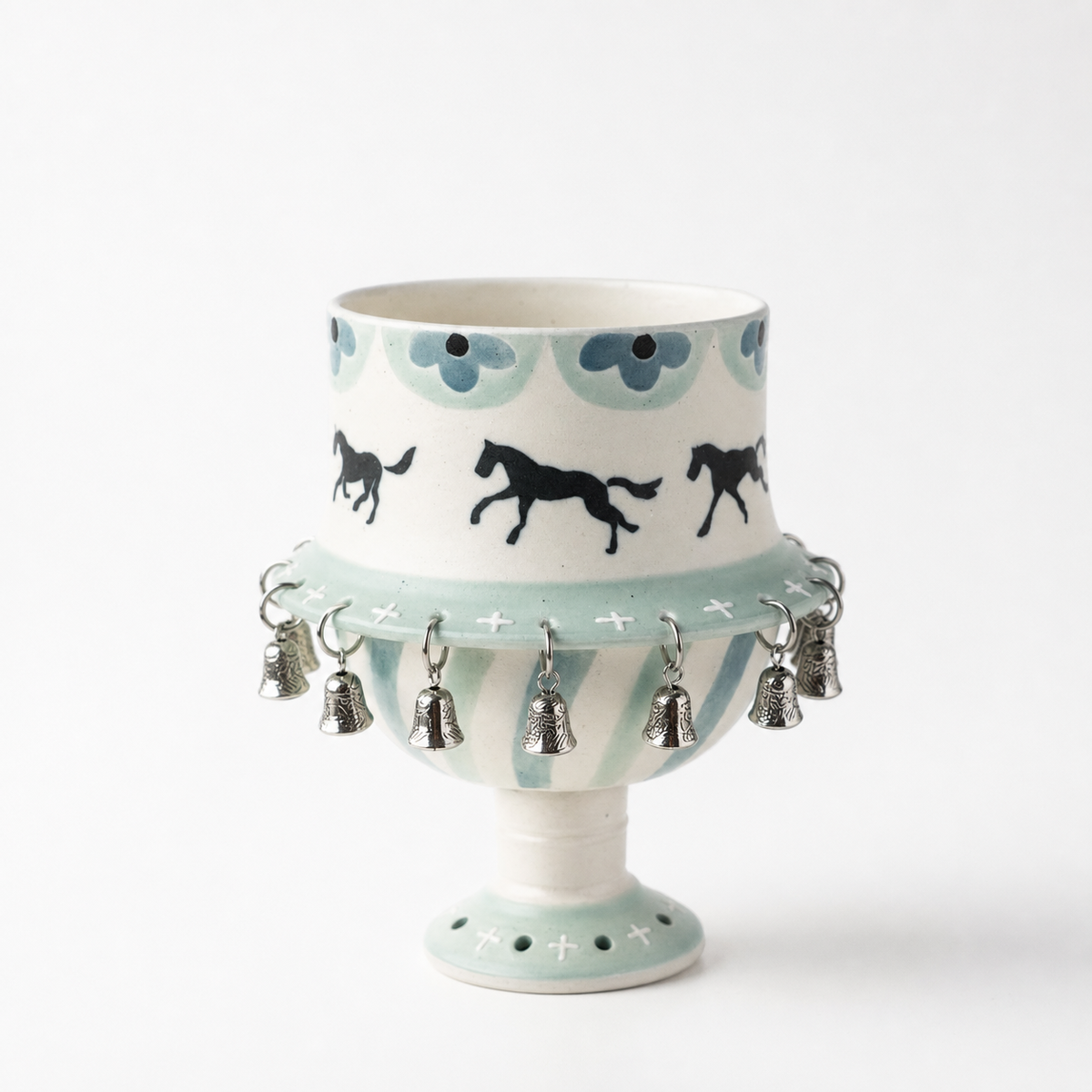 Flying  Horse – Handcrafted Ceramic Spinner Goblet