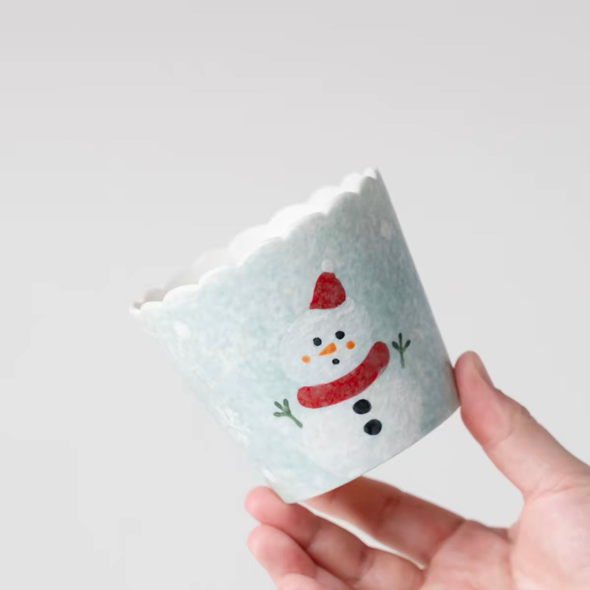 Christmas Snowman – Handcrafted Ceramic Mug